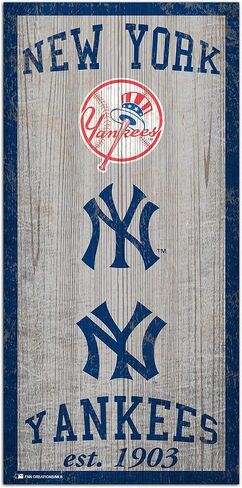MLB New York Yankees Unisex New York Yankees Heritage Sign, Team Color, 6 x 12 in Saudi Arabia