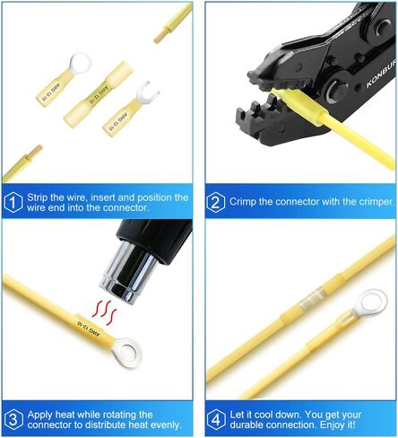 580Pcs Heat Shrink Wire Connectors - Insulated Electrical Terminals Kit - Waterproof Marine Automotive Crimp Connector Assortment –Butt Connector Ring Fork in Saudi Arabia