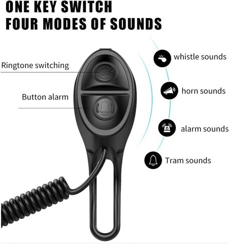 Bicycle Electronic Bell, USB Charging, Crisp Ding Sound Bicycle Bell, IP65 Waterproof Suitable for Mountain Bike/Road Bike– Easy to Install on Handlebar in Saudi Arabia