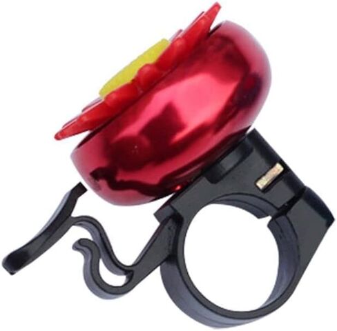Sunflower Shaped Bicycle Ring Safety Warning Sound Outdoor Sports Road Bicycle Ring Bicycle Alarm Aluminum Bicycle Bell, Loud Crisp Clear Sound Bicycle Bike Bell for Adults Kids,Red in Kuwait