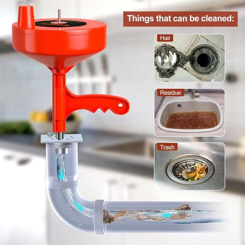 ثعبان الصرف، ثعبان سباكة بطول 25 قدمًا مع محول مثقاب، مثقاب تصريف مرن للصرف وثعبان فك انسداد الصرف، يدوي أو مزود بقفازات عمل وحقيبة تخزين in Kuwait