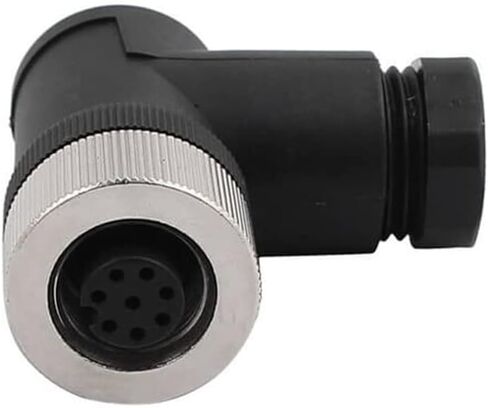 2PCS M12 A-Code 8 Pin Connector Right Angle Female Assembly Plug for 24AWG 0.25mm² Cable in Saudi Arabia