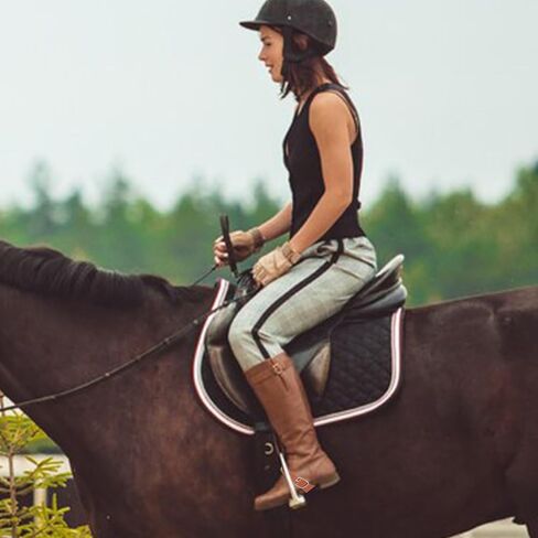 4 قطع من الأشرطة الجلدية البنية، حزام تحفيزي فردي من الجلد المتين، أشرطة تمهيد قابلة للتعديل، معدات الفروسية الخارجية للنساء الغربيات والرجال لركوب الخيل in Kuwait