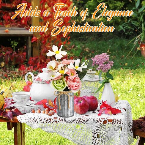 Domensi 12 Pcs 4.33 Inch High Farmhouse Vase Decor Vintage Flower Vase with Twine Bow Rustic Galvanized Metal Vases for Artificial Flowers for Table Centerpiece Weddings Home (Gold) in Saudi Arabia