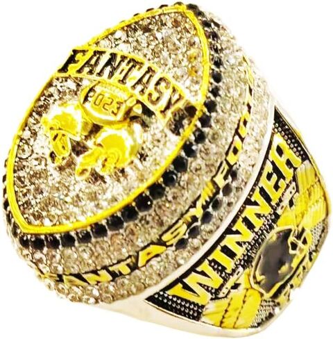 2023 Fantasy Football Championship Ring Heavy With Many Bright Stones in Saudi Arabia