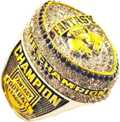 2023 Fantasy Football Championship Ring Heavy With Many Bright Stones in Saudi Arabia