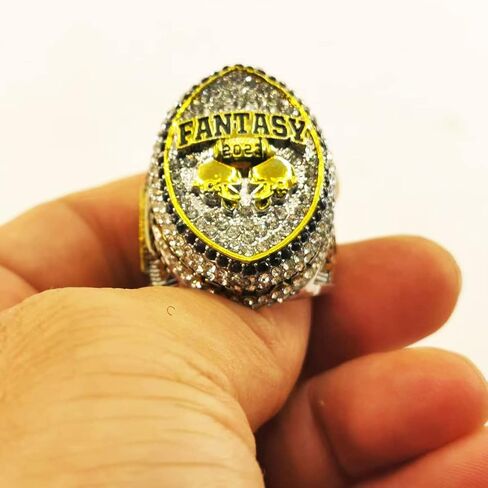 2023 Fantasy Football Championship Ring Heavy With Many Bright Stones in Saudi Arabia