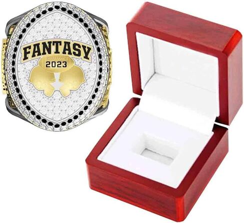 2023 Fantasy Football Championship Ring Heavy With Many Bright Stones in Saudi Arabia