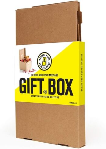 SUCK UK Gift Box | Record your own Message Gift Boxes | Novelty Surprise Gift Box For Birthday Gifts | Recordable Large Gift Box | Gift Boxes For Presents| Gift Box With Lid Brimming With Memories in Saudi Arabia