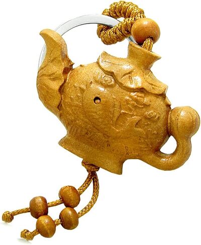 هدايا الفيل للنساء - سلسلة مفاتيح Lucky Feng Shui - تميمة قوة الحماية - سحر الحظ الجيد من خشب الصندل in Kuwait