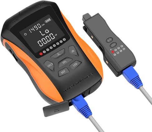 4 in 1 Optical Power Meter FC/SC/ST Universal Interface Fiber Tester Built-in 15Mw Visual Fault Locator, RJ45 Cable Tester, LED Light, Li-ion Battery USB Charge (OPM-70+10&VFL15KM) in Saudi Arabia