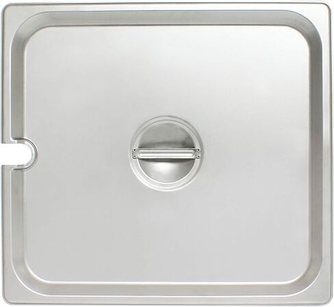 Thunder Group STPA5230CS Steam Table Pan Cover, 2/3 Size, Slotted with Handle, Reinforced Corners, 24 Gauge, Stainless Steel, NSF (Made in China), Pack of 12 in Saudi Arabia