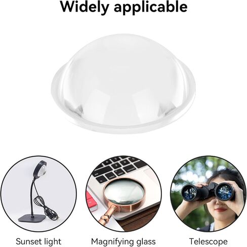 Convex Lenses, Optical 3D Lens for Magnifier, Diameter 60mm Optical Condensers Optical Glass for Sunset Lamp Glasses in Saudi Arabia
