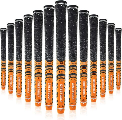 Multi -Compound Golf Grips, Standard/Mid Size All-Weather Control Thread Technology Rubber Combine with Carbon Yard, Anti-Slip-Set of 13 in Kuwait