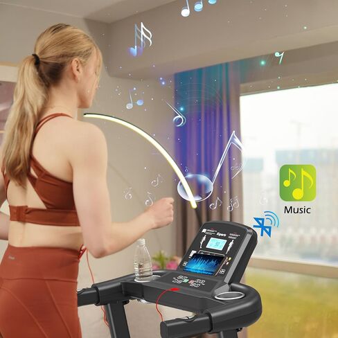 Ksports Treadmill Bundle | Electric Folding Incline Treadmill with Auto/Manual Incline, Sit Ups Rack/Strap & Ab Mat, Dumb Bells (only for AEP & LJJ models) | Running Machine with Bluetooth Smart APP in Saudi Arabia