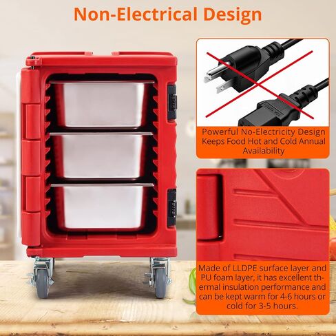 سخان طعام لتقديم الطعام، طعام معزول، سعة 82 كيو تي، مقبض وتصميم قابل للتكديس لسهولة النقل، عزل جيد، إغلاق قوي in Kuwait