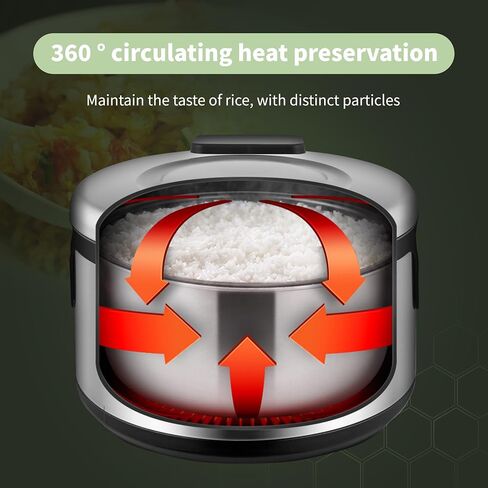 100 Cup Electric Rice Warmer, 19L Commercial Rice Warmer (Warm Function Only, Not Cooker), Sushi Rice Warmer Food Warmer Soup Warmer Restaurant in Saudi Arabia