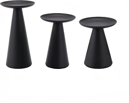 Black Candle Holder Set of 3 Pillar Candle Holders Short Candle Stand Vintage Rustic Farmhouse Table Centerpiece Room Decor Tea Party Decorations in Saudi Arabia