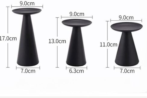 Black Candle Holder Set of 3 Pillar Candle Holders Short Candle Stand Vintage Rustic Farmhouse Table Centerpiece Room Decor Tea Party Decorations in Saudi Arabia