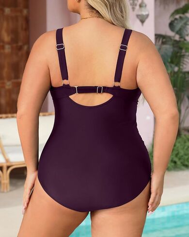 Daci Plus Size One Piece Swimsuits - Tummy Control Bathing Suit for Women Cutout Swimwear in Saudi Arabia
