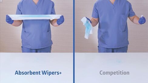 Medline Absorbent Wipers+ Disposable Heavy Duty Dry Wipes, 12" x 13" (90 Count, Pack of 1) in Kuwait