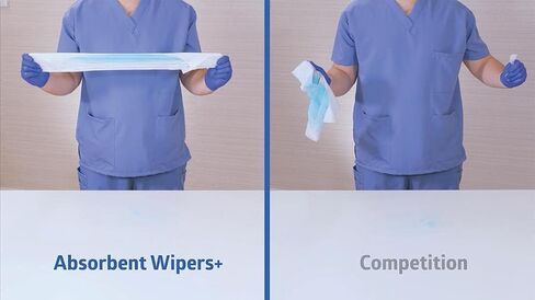 Medline Absorbent Wipers+ Disposable Heavy Duty Dry Wipes, 12" x 13" (90 Count, Pack of 1) in Saudi Arabia