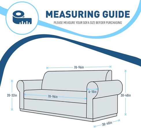 أغطية أريكة قابلة للتمدد من TAOCOCO، أغطية للأريكة مكونة من 3 وسائد وأريكة وغطاء أريكة غير قابل للانزلاق وصديق للحيوانات الأليفة وواقي أثاث قابل للغسل مع قاع مرن وقطعتين من أكياس الوسائد (أريكة 72 بوصة - 92 بوصة، رمادي رصاصي) in Kuwait