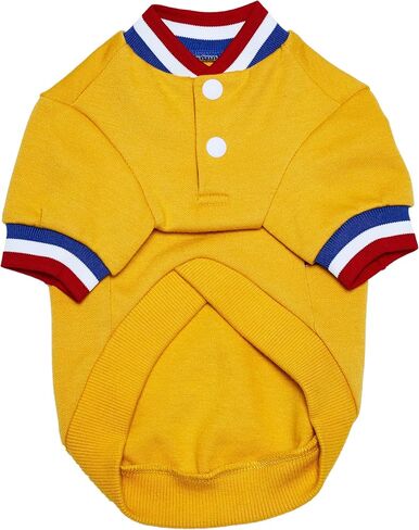 FLOT Designer Dog Shirt with Buttons Premium Materials Tailored Fit Luxury Sweater Designed and Made in Korea (Yellow) Small in Saudi Arabia