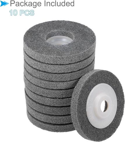 Polishing Wheel, 5/8" x 4" (ID x OD), Nylon Abrasive Wheels - (Applications: for Polish Grooves, Curved Surfaces), 10-Pieces in Saudi Arabia
