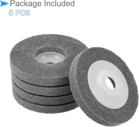 Polishing Wheel, 5/8" x 4" (ID x OD), Nylon Abrasive Wheels - (Applications: for Polish Grooves, Curved Surfaces), 10-Pieces in Saudi Arabia