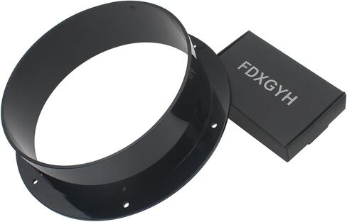 FDXGYH 1 قطعة 6.0 بوصة موصل القناة شفة موصل أنابيب التهوية البلاستيكية لنظام تهوية التدفئة والتبريد (أسود) in Saudi Arabia