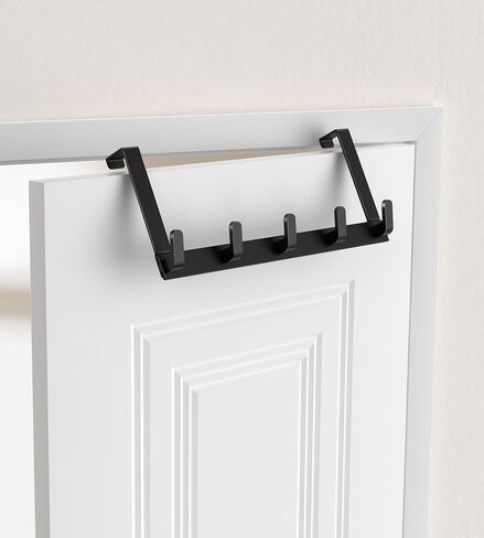 Over The Door Hooks Hanger with Extended Brackets for Easy Use by Women - Bathroom Accessories Towel Rack Organization - 1 Pack, White in Saudi Arabia