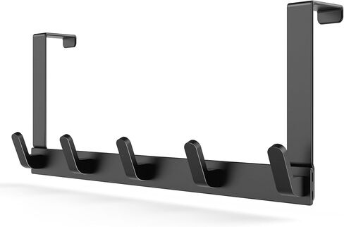 Over The Door Hooks Hanger with Extended Brackets for Easy Use by Women - Bathroom Accessories Towel Rack Organization - 1 Pack, White in Saudi Arabia