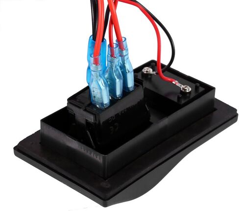 Test Panel with Voltmeter, 12V DC Marine Boat Voltmeter LED Dual Battery Test Panel Rocker Switch On Off for Solar Battery Monitor Car Motor Panel Mount in Saudi Arabia