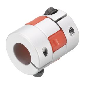 uxcell Aluminum Plum Shaft Coupling 6.35mm to 10mm Bore L25xD20 Flexible Coupler Joint for Machine and Servo Stepped Motor Pack of 1