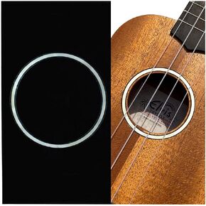 Inlay Sticker for Tenor Ukuleles - Soundhole Rosette/Purfling - White Pearl