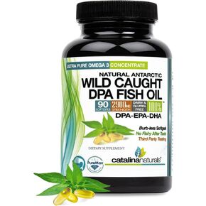 Wild Caught Omega-3 DPA Fish Oil - 2900 mg with DPA, EPA & DHA - 90 SoftGels – Triple Strength Burp-Free