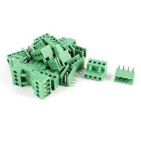 uxcell a14052200ux0408 10 Set 4-Pin 3.96mm Pitch PCB Mount Screw Terminal Block Connector
