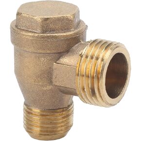 Air Compressor Check Valve, Check Valve Non‑Return G1/2xG3/8 Brass for Air Compressors for Long Term Use