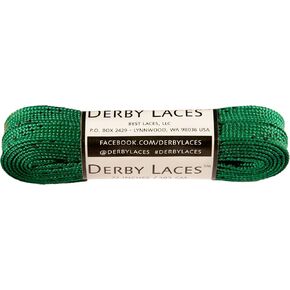 Derby Laces Kelly Green 72 Inch Waxed Skate Lace for Roller Derby, Hockey and Ice Skates, and Boots