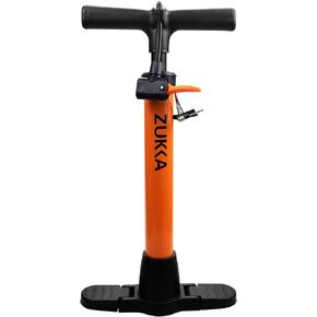 ZUKKA Bike Floor Pump,Bicycle Tire Pump with Schrader and Presta Valve,Air Pump Inflator for Tires, Sports Balls, Balloons, Inflatables