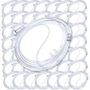 Mend You Medical Curved Tip Cannula Nasal Tubing for Oxygen. Hospital Grade 7 Foot Oxygen Tubing, Hi-Flow Oxygen Tube, Universal Connector, Soft Kink Resistant Air Tubing Latex Free (20 Cannulas)