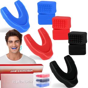 9PCS Jaw Exercisers for Men & Women, Upgraded Jaw Facial Trainer, 3 Resistance Levels 2 Sizes Silicone Jawline Exerciser Jaw Sharper, Face and Neck Toner Strengthen Your Chin