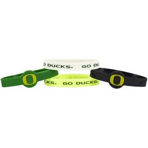 NCAA Oregon Ducks Silicone Band Team Wristbands 4-Pack