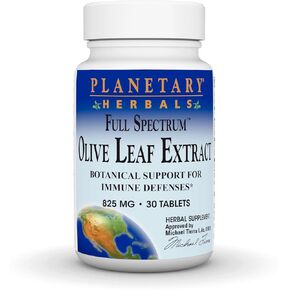 Planetary Herbals Full Spectrum Olive Leaf Extract Tablets, 30 Count