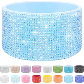 WORBSS Diamond Glitter Silicone Boot for Stanley Cup 20-40oz Tumbler & Simple Modern 30-40oz Trek Tumbler Accessories for 2.8-2.9 inch Trapezoidal Cylinder Base Water Bottles Bottom Anti-Slip Sleeve