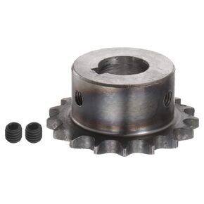 DIN/ISO 06B Roller Chain Sprocket 17T Pitch 3/8" 18mm Bore A3 Carbon Steel Motor Drive Gear