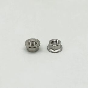 M4-.70 Stainless Serrated Hex Flange Nut, (100 Pack), 304 (18-8) Stainless Serrated Hex Flange Nut, by SANTIE