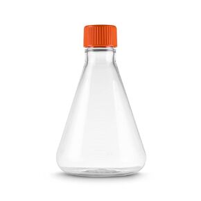Sterile Plastic Erlenmeyer Flask 1000ml Graduated Flask with Vented Cap, Individually Wrapped, Pack of 1
