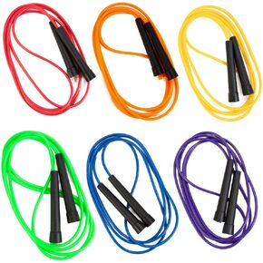 حبال القفز السريع بطول 8 أقدام، ستة عبوات - الملاكمة، الفنون القتالية المختلطة، القلب، ممارسة اللياقة البدنية - تدريب الرشاقة والبراعة - توحيد العضلات وحرق الدهون - تأتي بألوان متنوعة in Kuwait